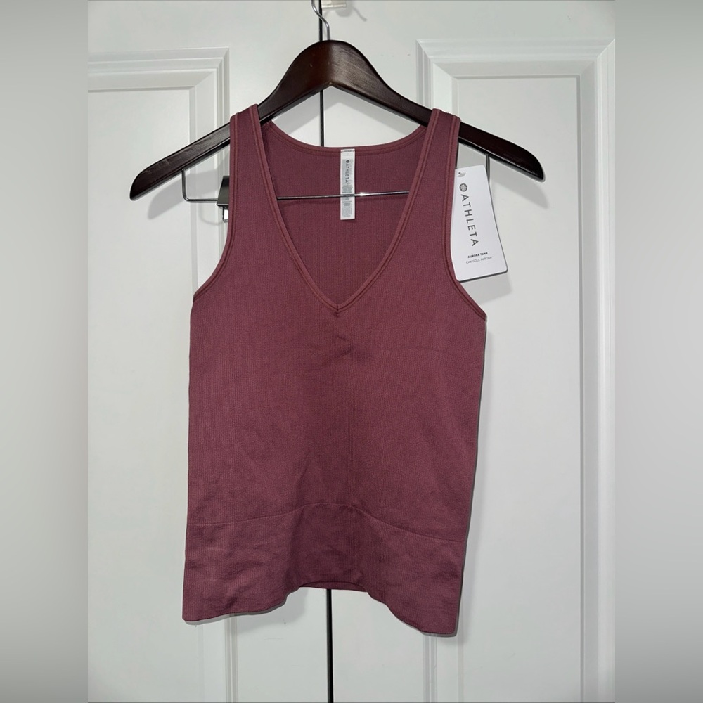 Athleta Aurora Ribbed Stretch Workout Tank Top NWT XS